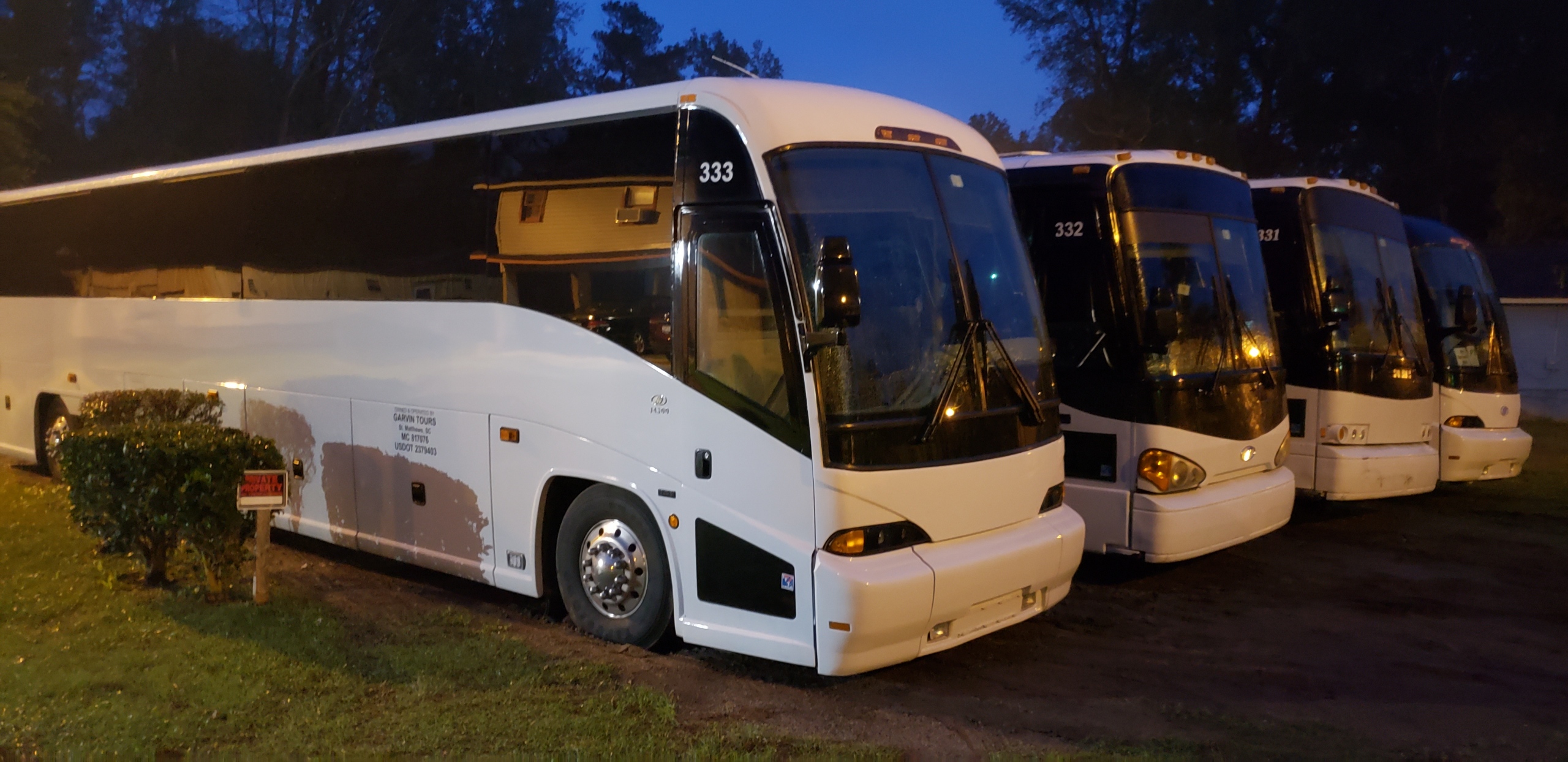 Garvin Tours LLC transportation services fleet